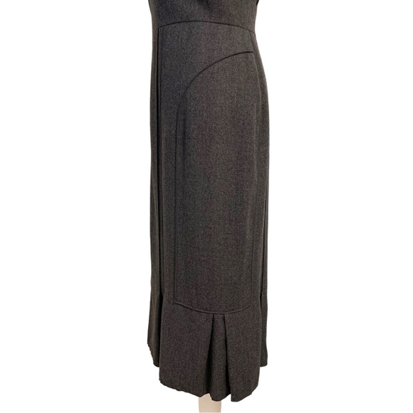 Magaschoni | NWOT Sleeveless Midi Sheath Dress in Charcoal Gray Size 2 - Picture 8 of 16
